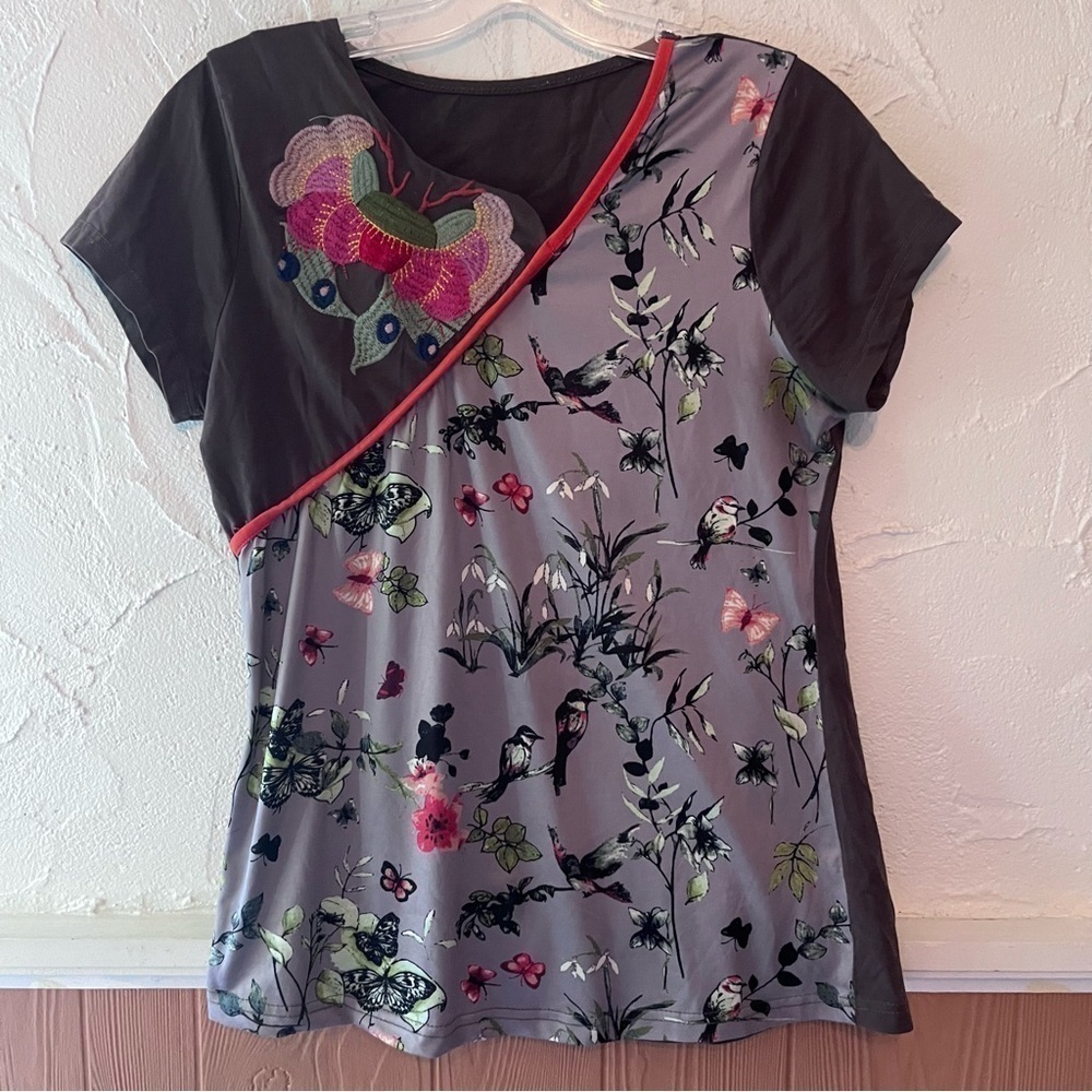Unique Embellished and Patterned Top